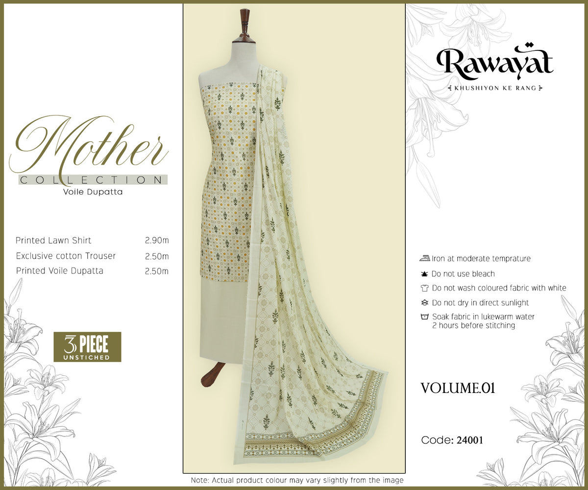 Rawayat Unstitched Lawn