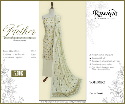 Rawayat Unstitched Lawn