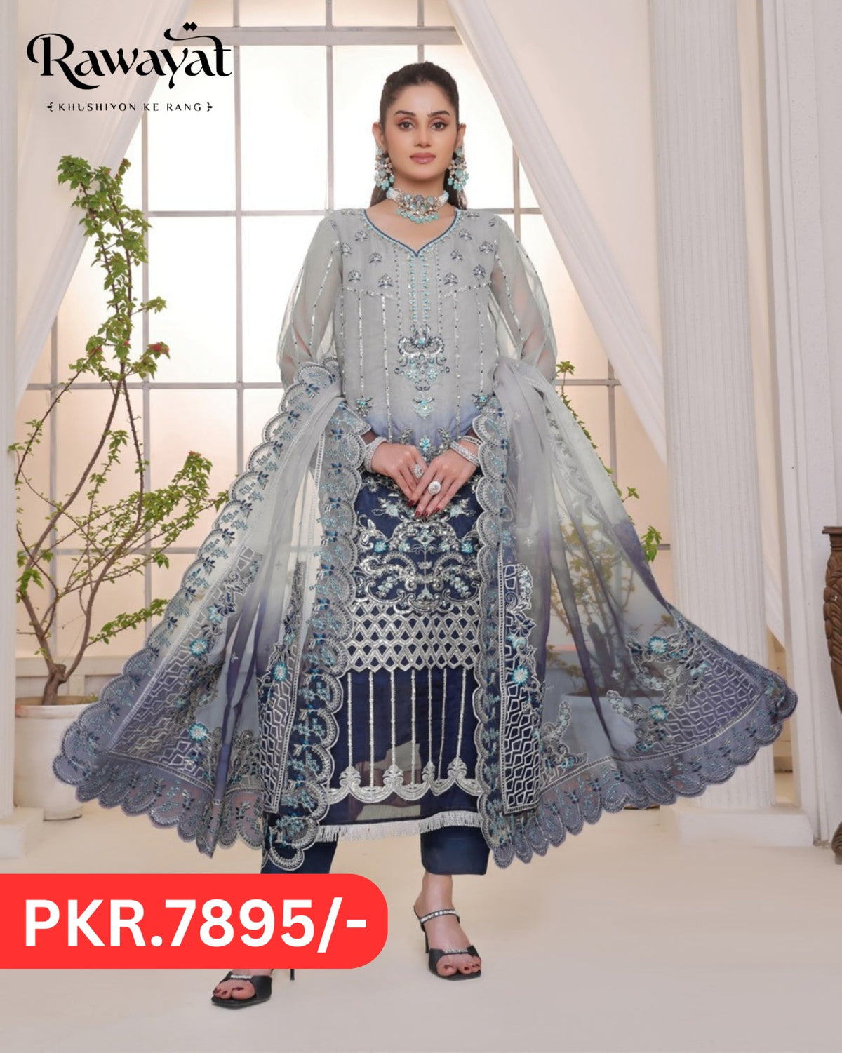 RAWAYAT UNSTITCHED SQ-1111