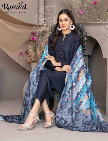 3 PIECE JACQUARD VISCOSE SUIT, D-5020